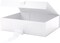 Large Gift Box with Lid for Presents, Mom Day White Magnetic Gift Box with Ribbon, Bridesmaid Proposal Box, Luxury Gifts Box (Glossy White)